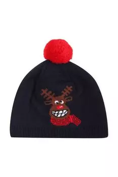 Шапка с новогодним принтом Marhatter