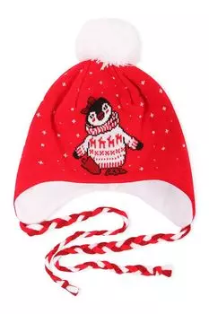 Шапка с новогодним принтом Marhatter