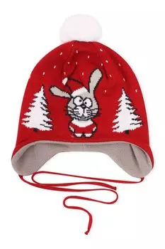 Шапка с новогодним принтом Marhatter