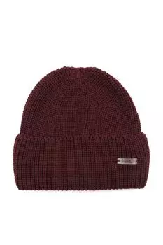 Шапка с отворотом и логотипом бренда FABRETTI