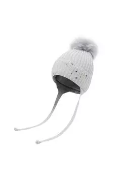 Шапка с помпоном на завязках Андерсен