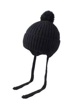 Шапка с помпоном на завязках Panda&Elephant