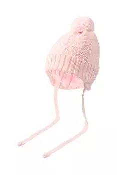 Шапка с помпоном на завязках Panda&Elephant