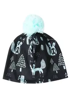 Шапка с принтом и помпоном Bogi