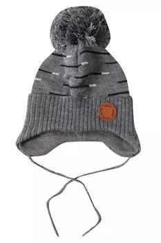 Шапка с завязками и помпоном Kerry