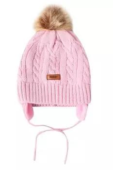 Шапка с завязками и помпоном Kerry