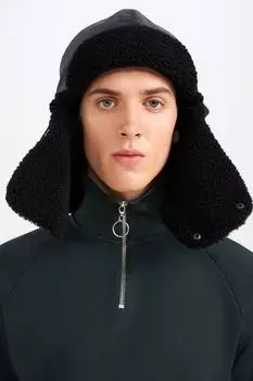 Шапка Sherpa черный мех Novaya