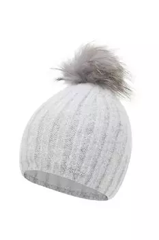Шапка шерстяная с меховым помпоном Андерсен
