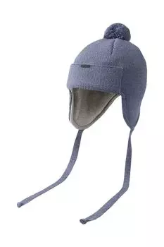 Шапка-шлем с помпоном на завязках Pulka