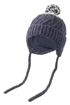 Шапка-ушанка с помпоном Pulka