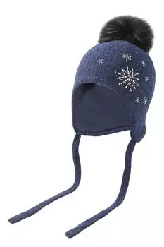 Шапка-ушанка с помпоном Pulka