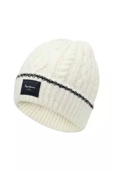 Шапка вязаная с узором PEPE JEANS