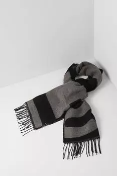 Шарф с кистями и принтом LERROS