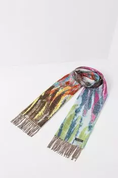 Шарф с принтом и кистями Fraas