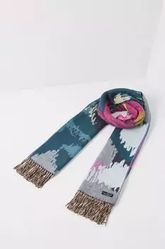 Шарф с принтом и кистями Fraas