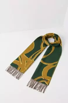 Шарф с принтом и кистями Fraas