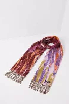 Шарф с принтом и кистями Fraas