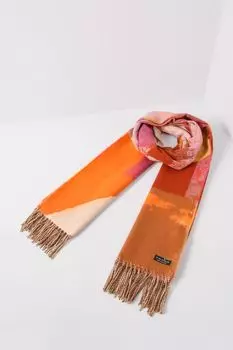 Шарф с принтом и кистями Fraas