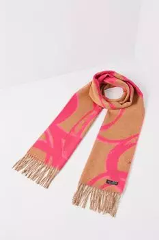 Шарф с принтом и кистями Fraas