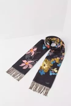 Шарф с принтом и кистями Fraas