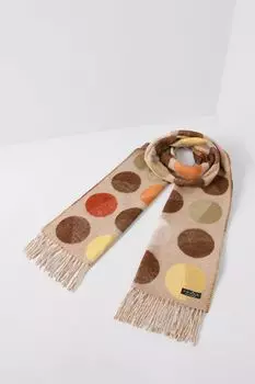 Шарф с принтом и кистями Fraas