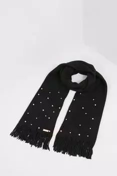 Шарф с жемчугом и бахромой TWINSET