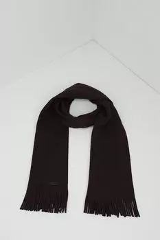 Шарф шерстяной с кистями BOSS