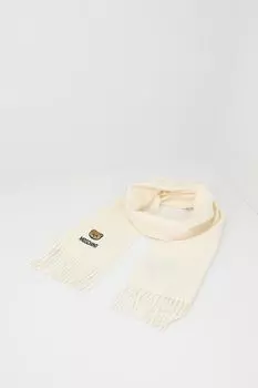 Шарф шерстяной с логотипом Moschino