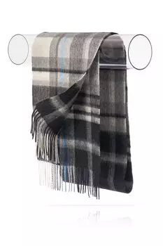 Шарф шерстяной в клетку с кистями MICHEL KATANA