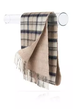 Шарф шерстяной в клетку с кистями MICHEL KATANA