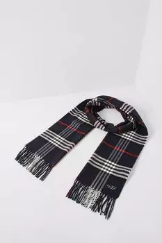 Шарф в клетку и кистями Fraas