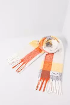 Шарф в клетку с кистями Guess