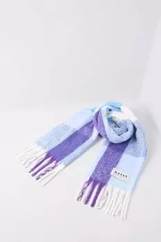 Шарф в клетку с кистями Guess
