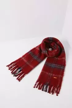 Шарф в клетку с кистями PEPE JEANS