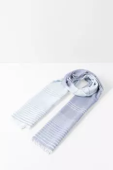 Шарф в полоску с бахромой Construe