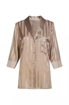 Шелковая пижамная рубашка в полоску MARC & ANDRE