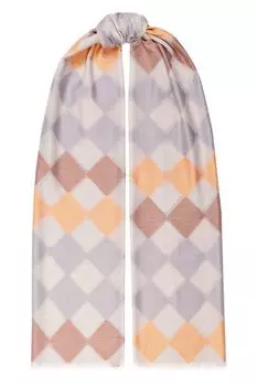 Шелковый шарф с принтом ELEGANZZA