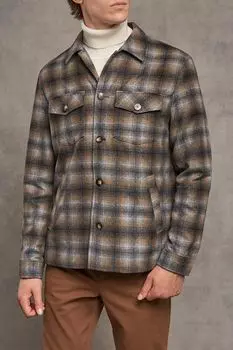 Шерстяная куртка-рубашка в клетку DTMD