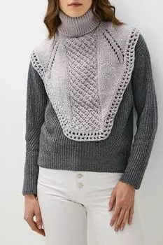 Шерстяная манишка с высоким воротником Hatparad