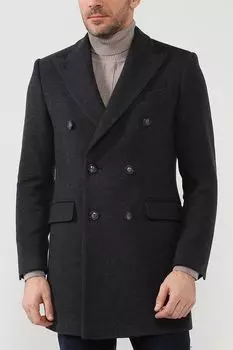 Шерстяное двубортное пальто Classic fit D.Molina