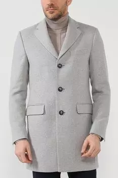 Шерстяное однотонное пальто Classic fit D.Molina