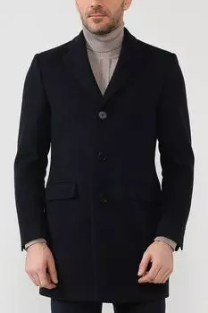 Шерстяное однотонное пальто Classic fit D.Molina