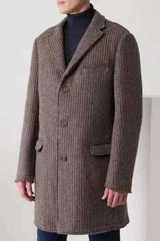 Шерстяное пальто прямого кроя CUDGI