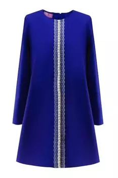 Шерстяное платье с контрастными деталями EVIKA KIDS