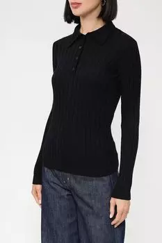 Шерстяное поло с воротником на пуговицах SABRINA SCALA