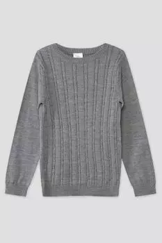 Шерстяной джемпер фактурной вязки Wool&Cotton