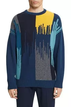 Шерстяной джемпер с контрастным рисунком Esprit Casual