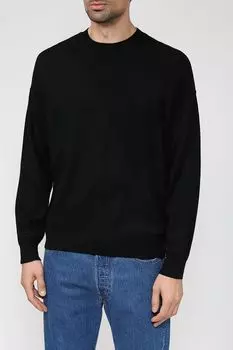 Шерстяной джемпер с О-вырезом EMPORIO ARMANI