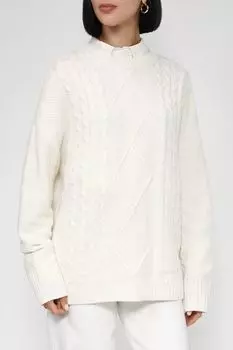 Шерстяной джемпер с узором косы Auranna