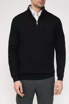 Шерстяной пуловер с воротником на молнии Karl Lagerfeld